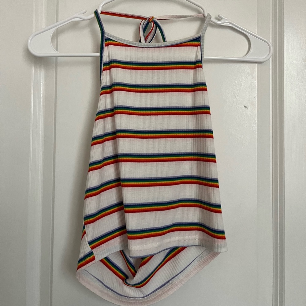 Striped halter top